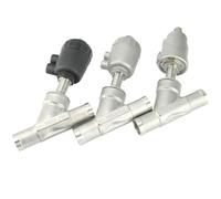 DN15 20 25 32 40 50 weld Y Shaped 304 Stainless Steel Pneumatic Actuated Angle Seat Valve Steam Gas Oil Water(DN20,BSPT SS304_C_OPEN)