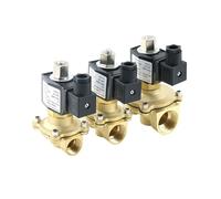 DN15 DN20 DN25 1/5.1 cm 3/10.2 cm 2.5 cm Válvula solenoide de latón normalmente abierta con sello NBR/FKM AC220V DC12V DC24V para agua, gas, aceite, aire (DN25_DC24V)