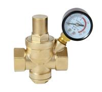 DN15 DN20 DN25 DN32 BSPPajustable latón agua flujo válvula reductora presión con manómetro - hembra 1/2 3/4 1 1-1/4 pulgada