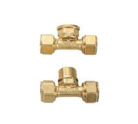DN15 DN20 DN25 Male/Female Thread Tee Pex Pipe 1216/1418/1620/2025/2632 Fitting Aluminum Pipe Fittings T Type(DN20 BSPFx1620) Plumbing Fittings