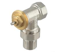 DN15 DN20 Válvula reguladora termostática de ángulo de latón sin cabeza termostática, cabezal de válvula roscado M30x1.5 para radiador, temperatura automática (DN15)