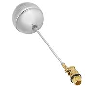 DN15 G1/2 Brass Float Valve, Stainless Steel Float Ball Valve Adjustable Automatic Water Level Control LeakProof for Water Tank Pool Livestock Troughs