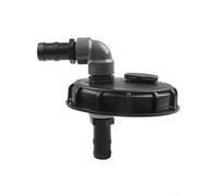DN150 IBC - Cubierta de tanque con conector de manguera, tapa extraíble para barriles de agua de lluvia, sistema de succión de agua de 25 mm y 32 mm, tapa superior de plástico negro para