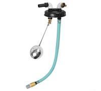 DN150 IBC - Tapón de depósito con protección contra sobrellenado, conexión de bomba y ventilación para colección de agua de lluvia de jardín, color negro