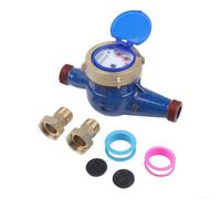 DN20 3/4 "medidor de agua digital de cobre de tipo seco con vidrio templado, capacidad de medición de bajo flujo, para el hogar y la gestión del agua de la propiedad de alquiler