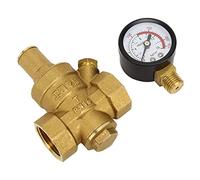 DN20 Brass Water Pressure Regulator with Gauge | Adjustable 0.05-0.8Mpa (7-116 PSI) | Pressure Reducer for Home/Irrigation/Appliances