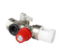 DN20 - Válvula de alivio de presión para seguridad del calentador de agua, válvula de latón con resorte de 7 bar con acabado rojo, flujo unidireccional a reflujo (directo)
