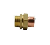 DN32 G 1-1/4" BSPP Male x Copper Inner Dia 35mm Brass Copper End Feed Fitting Union Connector Coupler Water Gas Oil