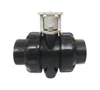 DN40 UPVC 2 way valve body for electric actuator