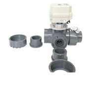 DN50 3-Way Electric Motorized Valve 2" U-PVC True Union End Automatic Control Valve For Water Treatment Closing Time 12 Seconds(NPT_110V TO 230V_CR703)