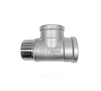 (DN8-DN50) conector de tubería en T con rosca macho, macho y hembra de 3 vías, 1/4 ", 1/2", 3/4 ", 1", 1-1/4 ", 1-1/2", rosca de acero inoxidable 304(M x F x F,1/4")