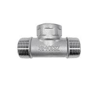 (DN8-DN50) conector de tubería en T con rosca macho, macho y hembra de 3 vías, 1/4 ", 1/2", 3/4 ", 1", 1-1/4 ", 1-1/2", rosca de acero inoxidable 304(M x F x M,3/4")