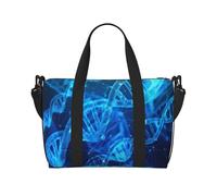DNA Chain - Bolsa de viaje para fin de semana con impresión fotográfica para adultos, adecuada para viajes, camping, picnics