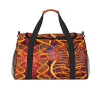 DNA Chain - Bolsas de fin de semana con impresión fotográfica para mujer, bolsas de viaje, artículos personales, bolsa de viaje, bolsa de equipaje, accesorios de viaje, Black, Talla única