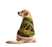 Dna Chain - Camiseta de manga para perro con impresión fotográfica, divertida ropa para mascotas, lavable a máquina, chaleco para perros medianos y grandes