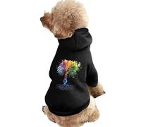 DNA Double Helix Tree - Sudadera con capucha para perro, divertida sudadera de invierno para perros, gato, cachorro, talla XS