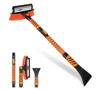 DNA MOTORING Cepillo de Nieve Separable 3 en 1 de 43.3 Pulgadas con escobilla y raspador de Hielo para Coches, SUV, Camiones, Ventana de Parabrisas, Herramienta Extensible para Quitar Nieve,