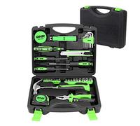 DNA MOTORING Green - Juego de 46 herramientas para el hogar, destornillador de precisión de reparación electrónica, probador de voltaje, martillo y alicates, kit de bricolaje (TOOLS-00015)