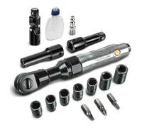 DNA MOTORING Juego de 17 llaves de trinquete neumáticas de 1/2 pulgada de 50 pies LB/69 N.M Juego de llaves de trinquete eléctricas para reparaciones, montaje de mantenimiento de maquinaria, con funda