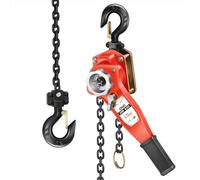 DNA MOTORING Polipasto de cadena de bloque de palanca 1T/997.9 kg 1.5 m/1.5 m Polipasto de cadena de acero de aleación G80 con gancho para garajes, almacén, maquinaria automotriz y cadena única, TOOLS