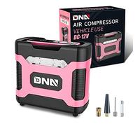 DNA MOTORING TOOLS-00212 - Inflador de neumáticos digital rosa de 12 V CC, compresor de aire portátil con manómetro para coches, bicicletas, motocicletas, pelotas