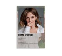 DNANNWOGF Póster de Emma Watson en lienzo para sala de estar, dormitorio, sala de juegos, oficina, decoración de dormitorio familiar, imagen fotográfica, 60 x 90 cm, estilo sin marco