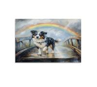 DNAVSOETR AUSTRALIAN SHEPHERD Cuadro En Lienzo Cuadros Decoracion Pinturas Murales Pintura Poster Impresiones Lienzo Para Dormitorio Salon Poster 16x24inch(40x60cm)