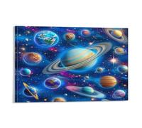 DNAVSOETR Cosmic Planets Cuadro En Lienzo Cuadro Decorativo Pinturas Murales Pintura Poster Impresiones Lienzo Para Sala De Estar Decoración Dormitorio 20x30inch(50x75cm)