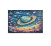 DNAVSOETR Cosmic Planets Cuadro En Lienzo Cuadros Decorativos Pinturas Murales Cuadros Modernos Impresiones Lienzo Para Dormitorio Salon Poster 08x12inch(20x30cm)