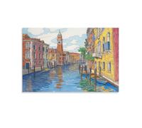 DNAVSOETR Venice Water City Cuadro En Lienzo Cuadro Decorativo Pinturas Murales Cuadros Modernos Impresiones Lienzo Para Sala De Estar Decoración Dormitorio 12x18inch(30x45cm)