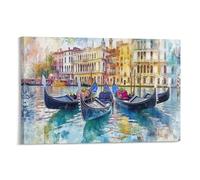 DNAVSOETR Venice Water City Cuadro En Lienzo Cuadro Decorativo Pinturas Murales Pintura Poster Impresiones Lienzo Para Dormitorio Salon Poster 20x30inch(50x75cm)