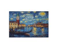 DNAVSOETR Venice Water City Cuadro En Lienzo Cuadros Decoracion Pinturas Murales Cuadros Modernos Impresiones Lienzo Para Dormitorio Salon Poster 08x12inch(20x30cm)