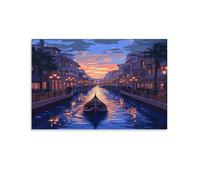 DNAVSOETR Venice Water City Cuadro En Lienzo Cuadros Decoracion Pinturas Murales Cuadros Modernos Impresiones Lienzo Para Dormitorio Salon Poster 16x24inch(40x60cm)