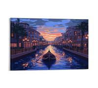 DNAVSOETR Venice Water City Cuadro En Lienzo Cuadros Decoracion Pinturas Murales Cuadros Modernos Impresiones Lienzo Para Sala De Estar Decoración Dormitorio 08x12inch(20x30cm)