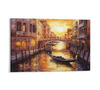 DNAVSOETR Venice Water City Cuadro En Lienzo Cuadros Decorativos Pinturas Murales Cuadros Modernos Impresiones Lienzo Para Dormitorio Salon Poster 16x24inch(40x60cm)