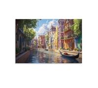 DNAVSOETR Venice Water City Cuadro En Lienzo Cuadros Decorativos Pinturas Murales Cuadros Modernos Impresiones Lienzo Para Dormitorio Salon Poster 12x18inch(30x45cm)