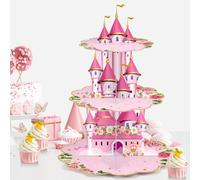 Dncvb Soporte para magdalenas de princesas y cupcakes, de cartón | Soporte para magdalenas para decoración de mesa de cumpleaños