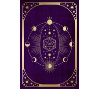 DND Character Journal and Campaign/Session 6x9 inch Notebook, Purple & Gold Star Cover