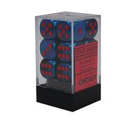 DND CHX26658 - Juego de dados Chessex D&D de 16 mm, juego de dados poliédricos de plástico negro, luz de estrella y rojo, dados de Dungeons and Dragons incluye 12 dados - D6 multicolor
