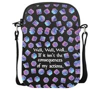 DND D20 - Bolsa de dados para juegos de rol, Mis Acciones Cr Tengo, Estuche de cosméticos con impresión