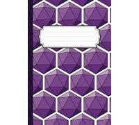 DnD d20 Notebook: Purple | 6 x 9 inches | 100 Lined Pages | College Ruled | Geometric d20 Dice Design | School, Studying, Work, Journaling, Session ... TTRPG | Simple yet Cool Aesthetic | Gift Idea