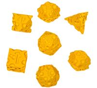DND - Juego de 7 dados de queso poliédricos impresos en 3D, ideales para Dungeons and Dragons, Pathfinder, RPG de mesa, juego MTG
