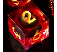 DND Juego de 7 dados de resina poliédrica, dados D&D para Dungeons and Dragons Pathfinder RPG MTG Pathfinder D4 D6 D8 D10 D% D12 D20