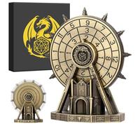 DND - Juego de dados de rueda de la fortuna, juego de ruleta, juego de iniciación de D&D, dados de metal para juegos de rol, regalos DND con caja de dragón, accesorios de juegos de mesa, Steampunk