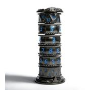 DND - Juego De Dados Giratorios Poliédricos De Metal para Dungeons and Dragons, Juego De Mesa (Azul)
