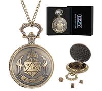 DND - Juego de dados micro poliédricos de 6 mm con caja de reloj de bolsillo, perfecto para Dungeons and Dragons, RPG de mesa y juegos de mesa de cartas (bronce)