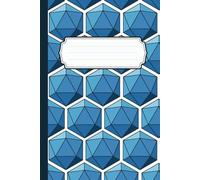 DnD Notebook: Blue Geometric Dice Design | 100 Lined Pages | School, Studying, Work, Journaling, Session Notes, TTRPG