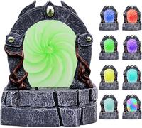 DND - Portal Brillante en Miniatura - Puerta de Resina con luz LED Que Cambia de Color, Terreno de Paisaje de Alfombra de Batalla inmersiva para Juegos de Guerra, RPG de Mesa y Regalo para Jugadores