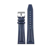 DNDJJM Correa de reloj Compatible con Longines Pioneer Five Star Admiral Series, correa de cuero for hombre, pulsera de piel de vaca Comcas L3.810/L3.811(Blue silver A,22mm)