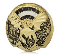 DNDND de dados giratorios de ruleta de dragón, 7 en 1, juego de dados de metal DND con lujosa caja de regalo para Dungeons and Dragon y juego de mesa (dorado con negro)
